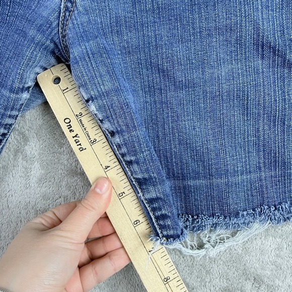 Lucky Brand Jeans Shorts 12/31 Blue Denim Sundown Skinny Bermuda 90s Y2K USA - Picture 6 of 16